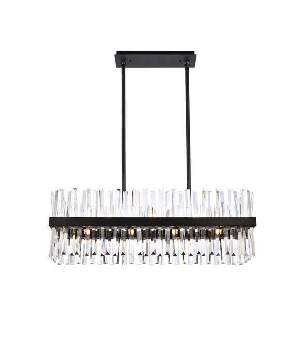 Elegant Lighting 6200G36BK 20 Light Chandelier, Black