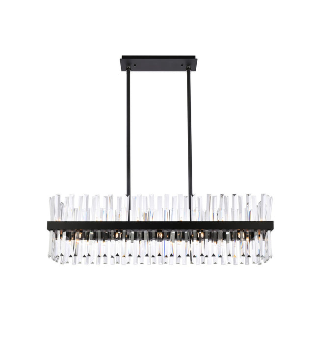 Elegant Lighting 6200G42BK 24 Light Chandelier, Black