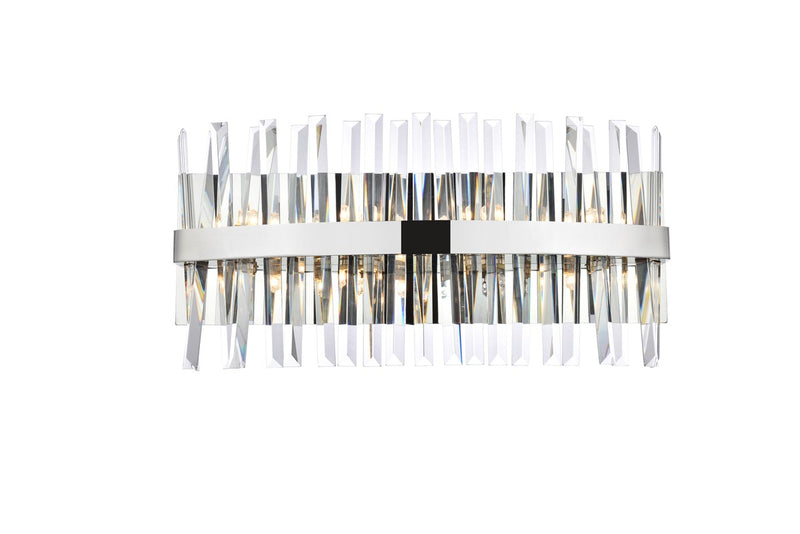 Elegant Lighting 6200W24C Eight Light Bath Sconce, Chrome