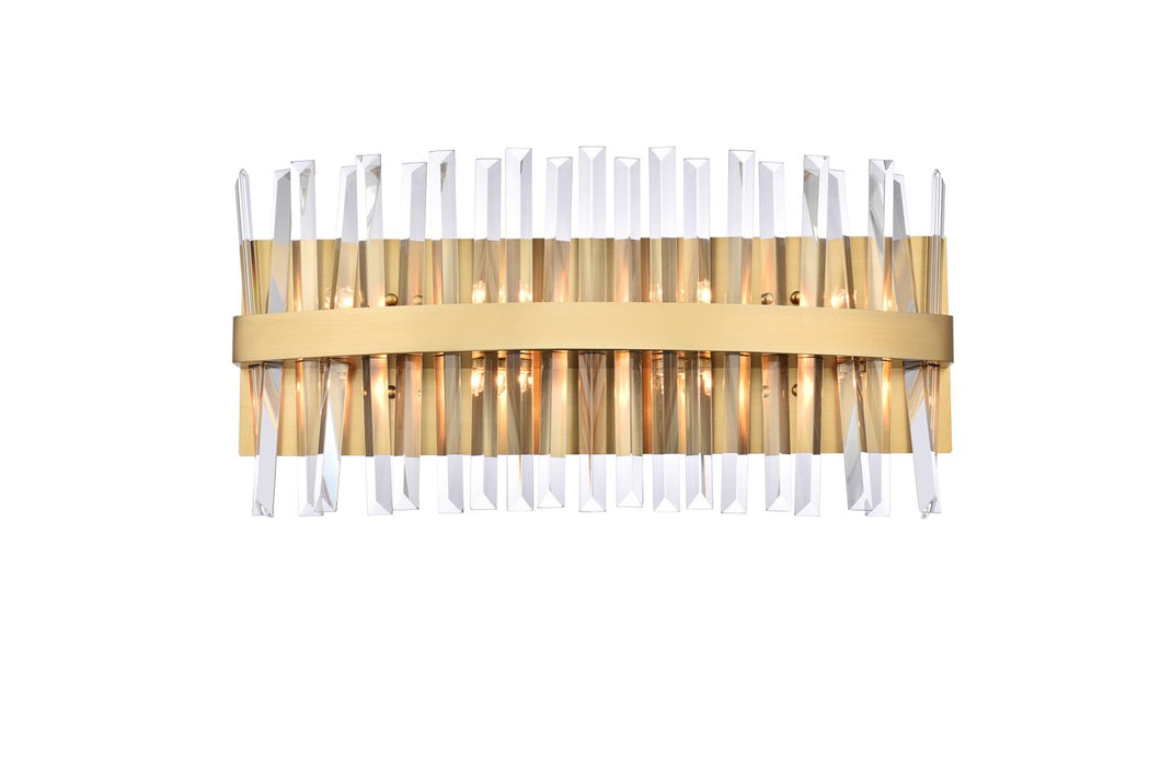 Elegant Lighting 6200W24SG Eight Light Bath Sconce, Satin Gold