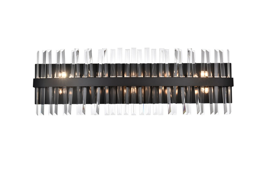 Elegant Lighting 6200W36BK Ten Light Bath Sconce, Black