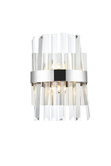Elegant Lighting 6200W8C Two Light Bath Sconce, Chrome