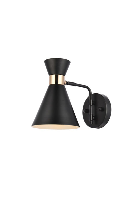 Elegant Lighting LD2353BK One Light Wall Sconce, Black