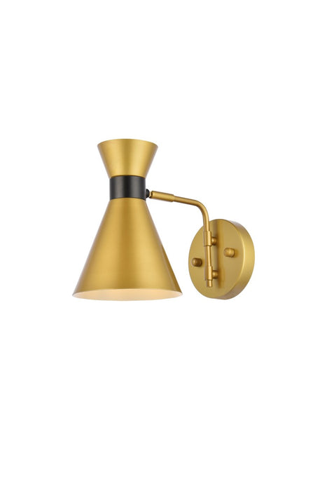 Elegant Lighting LD2353BR One Light Wall Sconce, Brass