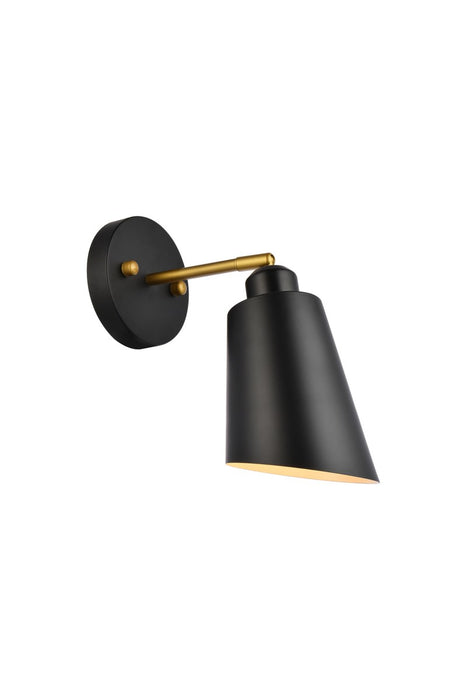 Elegant Lighting LD2354BK One Light Wall Sconce, Black