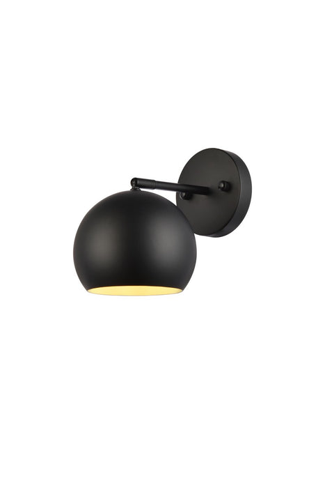 Elegant Lighting LD2355BK One Light Wall Sconce, Black