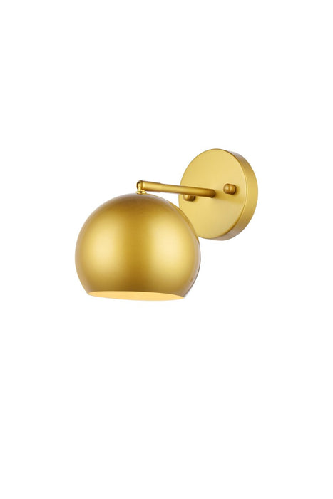 Elegant Lighting LD2355BR One Light Wall Sconce, Brass