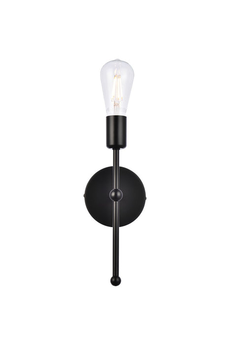 Elegant Lighting LD2356BK One Light Wall Sconce, Black