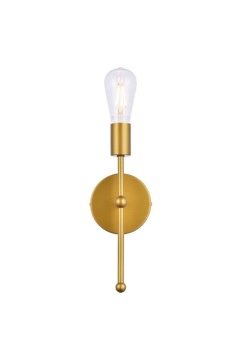 Elegant Lighting LD2356BR One Light Wall Sconce, Brass