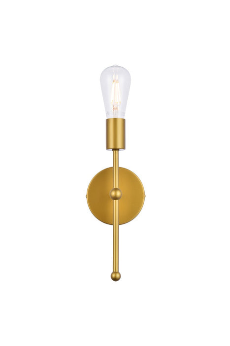 Elegant Lighting LD2356BR One Light Wall Sconce, Brass