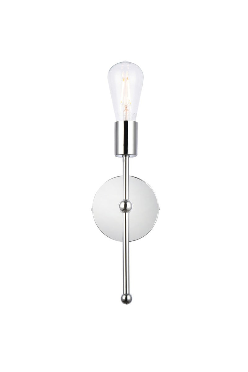 Elegant Lighting LD2356C One Light Wall Sconce, Chrome