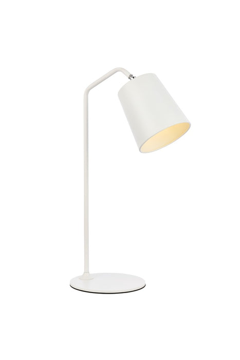 Elegant Lighting LD2366WH One Light Table Lamp, White