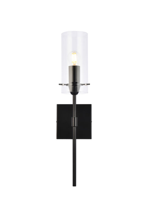 Elegant Lighting LD2361BK One Light Wall Sconce, Black