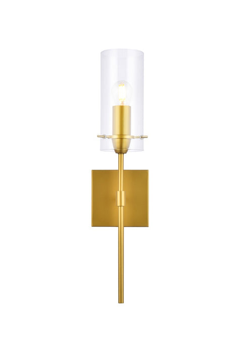 Elegant Lighting LD2361BR One Light Wall Sconce, Brass