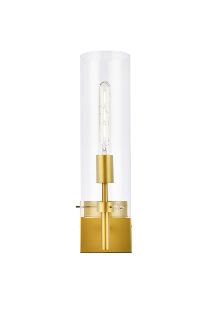 Elegant Lighting LD2362BR One Light Wall Sconce, Brass