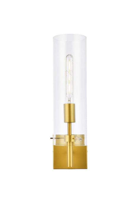 Elegant Lighting LD2362BR One Light Wall Sconce, Brass