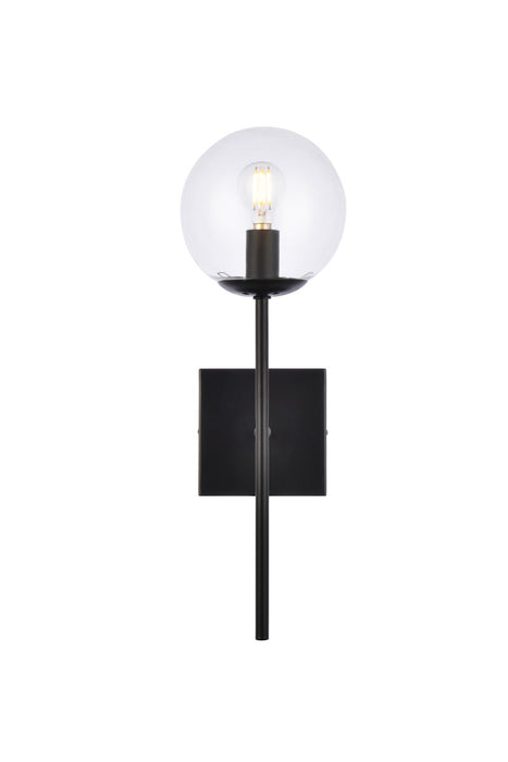 Elegant Lighting LD2359BK One Light Wall Sconce, Black