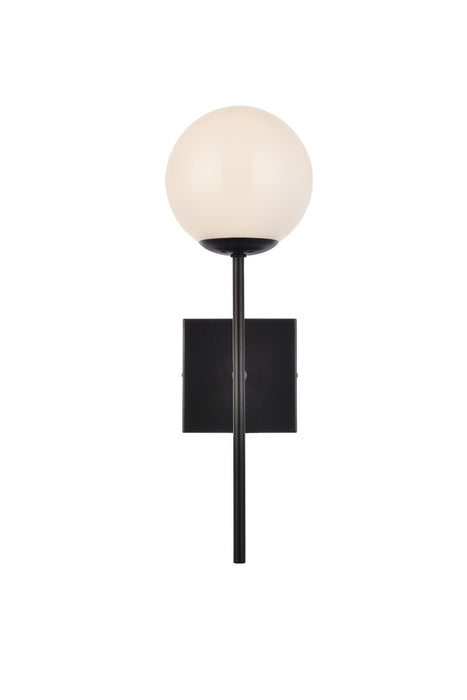 Elegant Lighting LD2360BK One Light Wall Sconce, Black