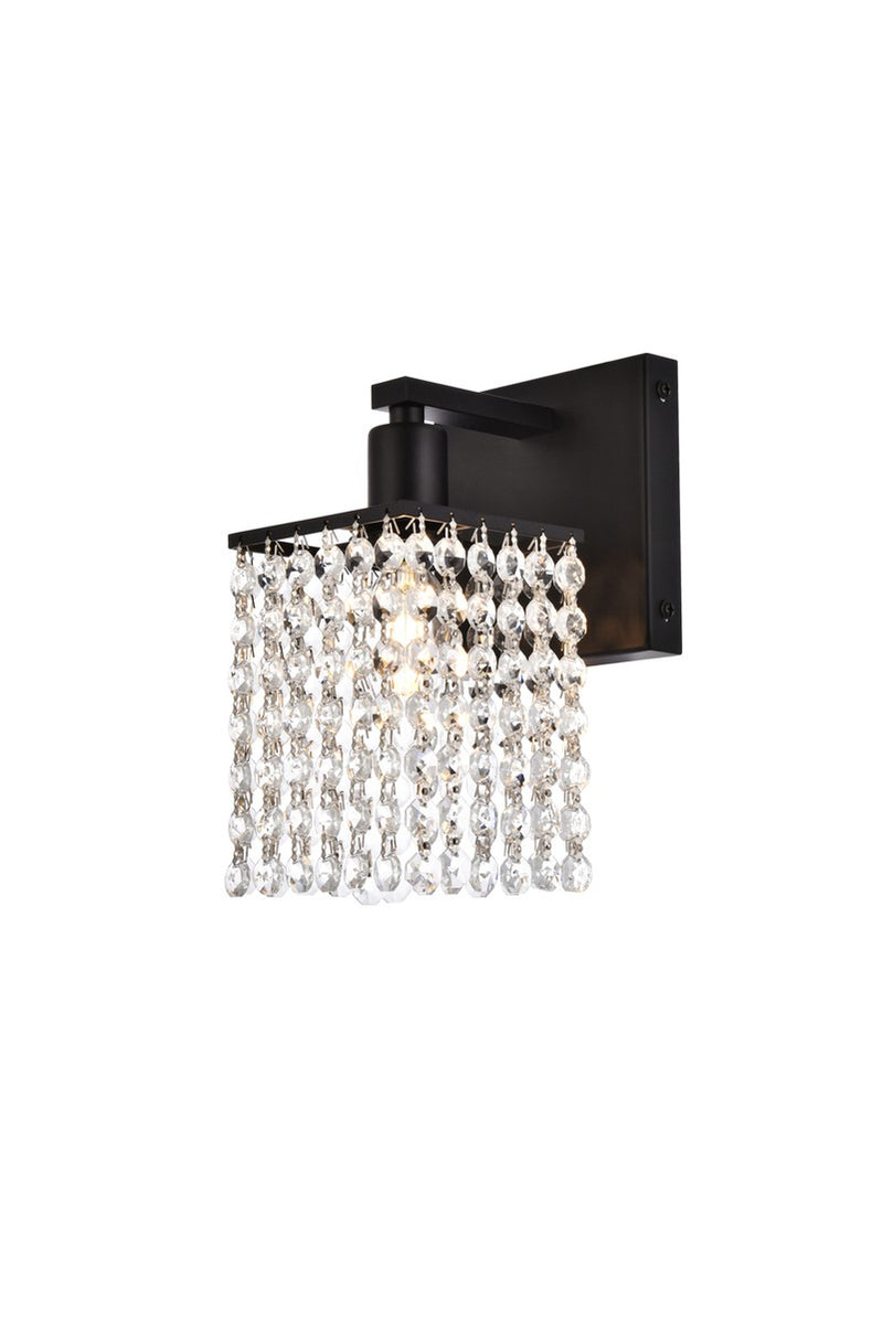 Elegant Lighting LD7006BK One Light Bath, Black
