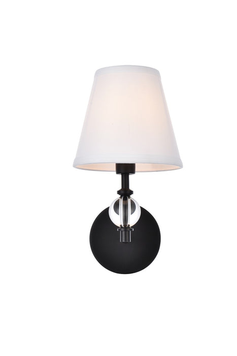 Elegant Lighting LD7021W6BK One Light Bath, Black
