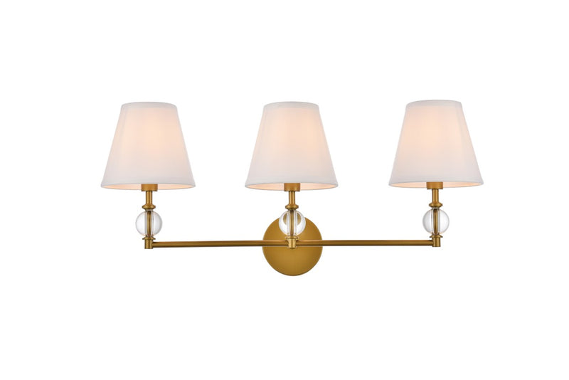 Elegant Lighting LD7023W24BR Three Light Bath, Brass