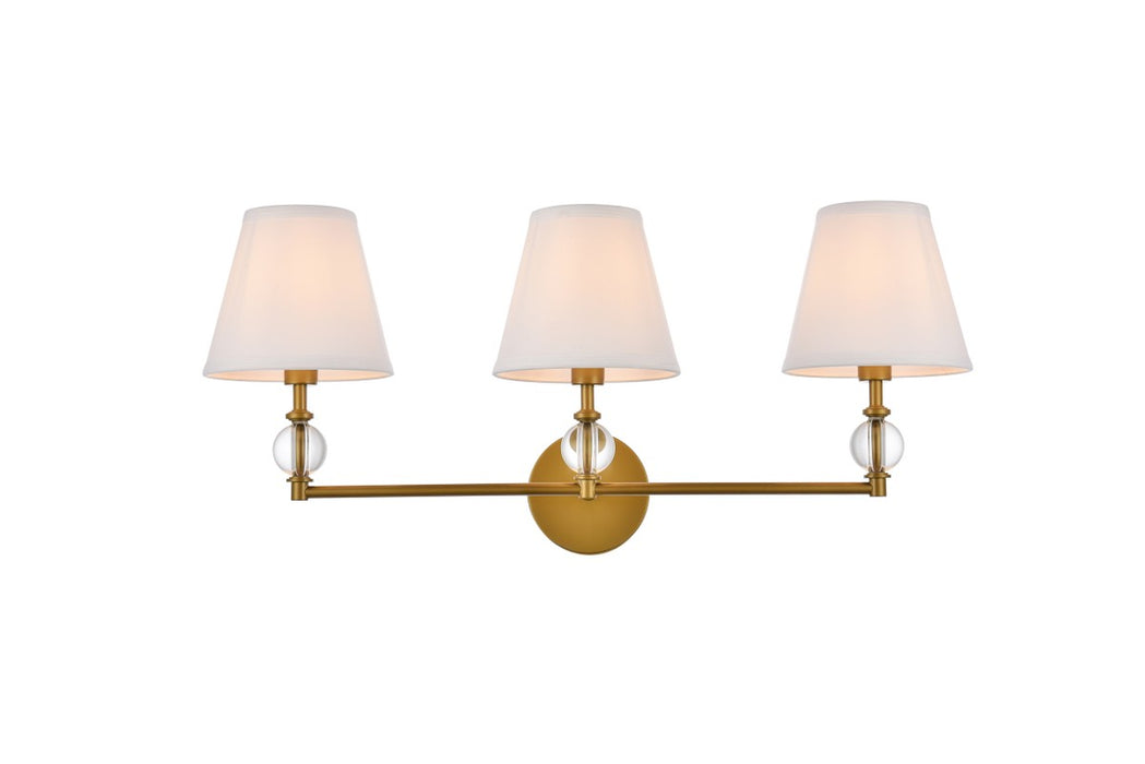Elegant Lighting LD7023W24BR Three Light Bath, Brass