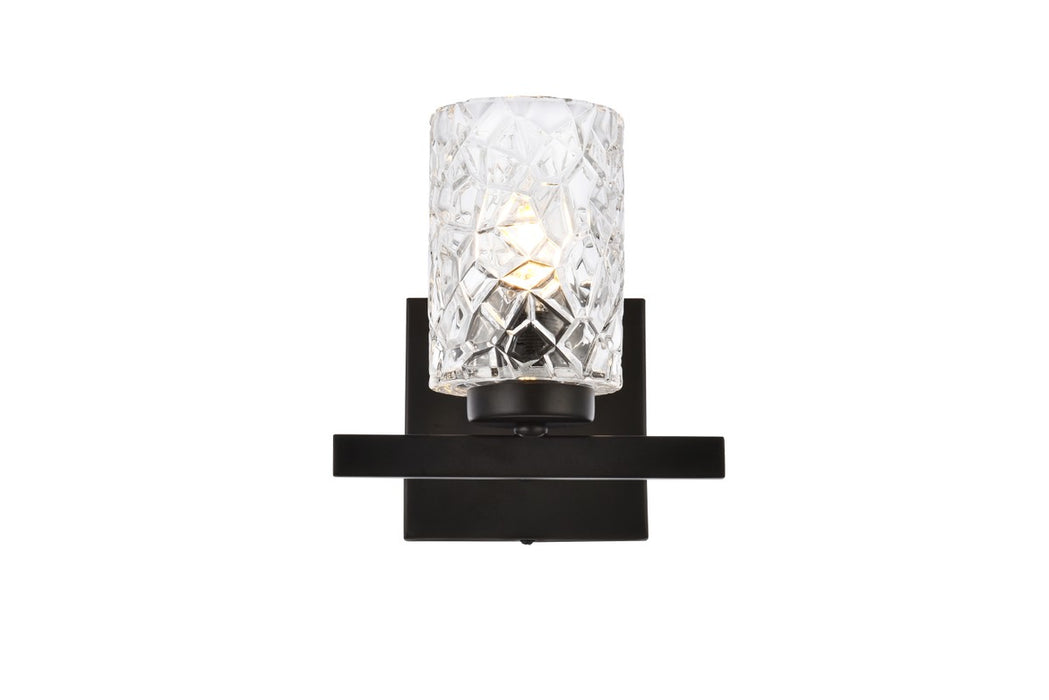 Elegant Lighting LD7025W7BK One Light Bath, Black