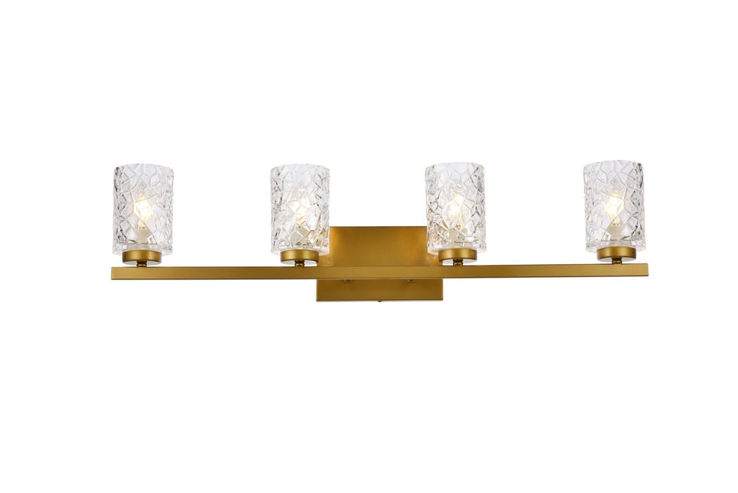 Elegant Lighting LD7028W32BR Four Light Bath, Brass