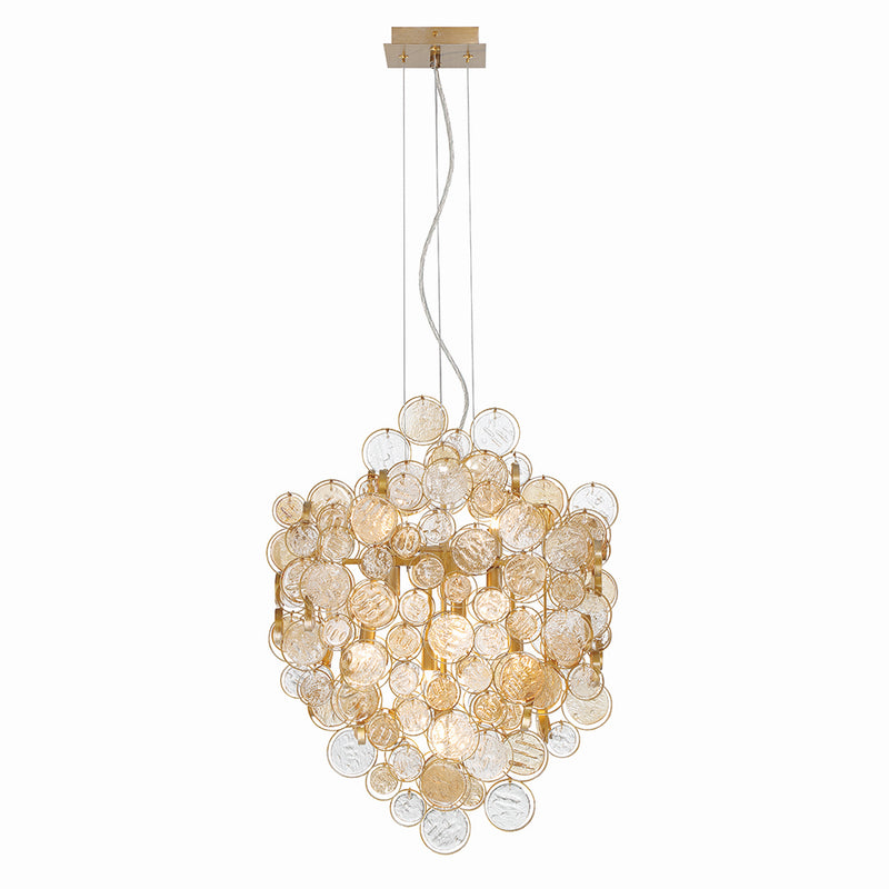 Eurofase 34030-026 Seven Light Chandelier, Gold