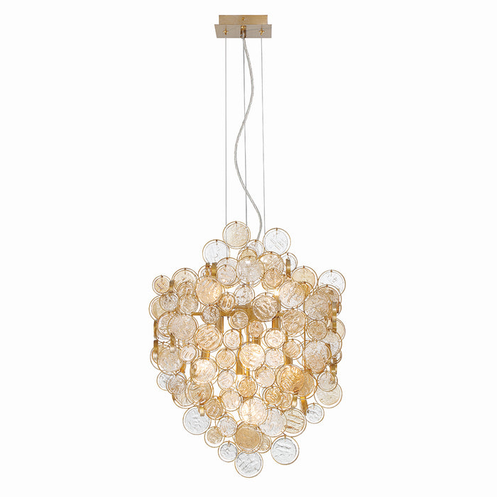 Eurofase 34030-026 Seven Light Chandelier, Gold