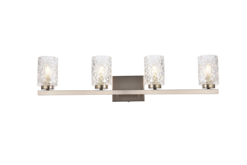 Elegant Lighting LD7028W32SN Four Light Bath, Satin Nickel