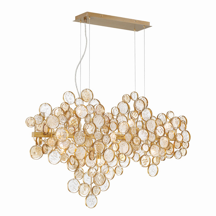 Eurofase 34031-022 12 Light Chandelier, Gold