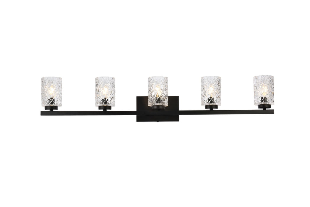 Elegant Lighting LD7029W41BK Five Light Bath, Black