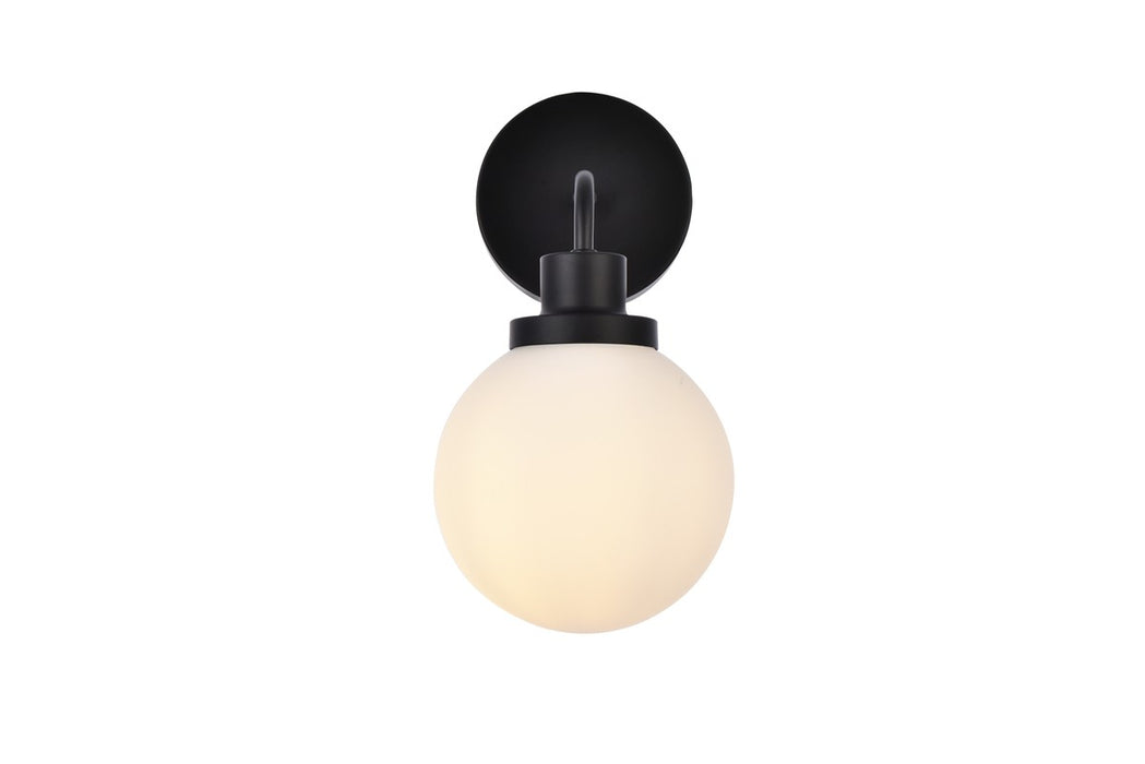 Elegant Lighting LD7030W8BK One Light Bath, Black