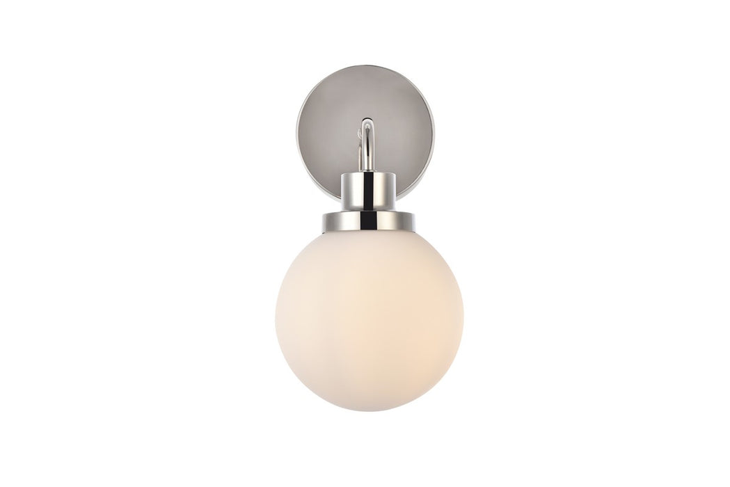 Elegant Lighting LD7030W8PN One Light Bath, Polished Nickel