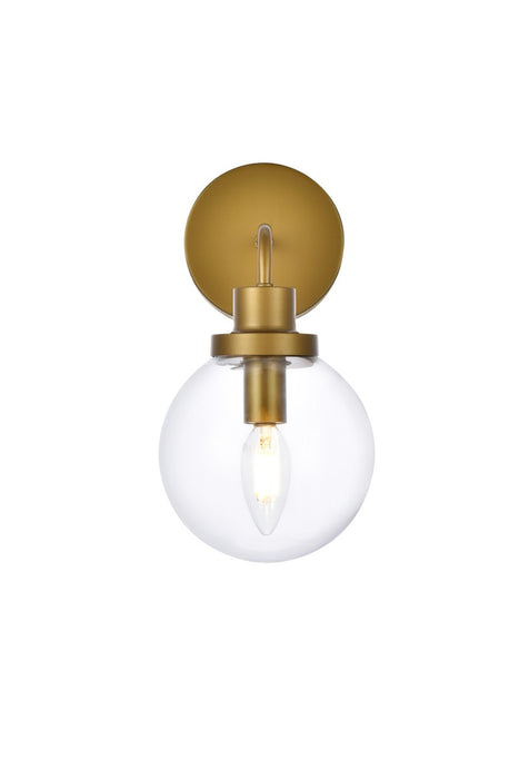 Elegant Lighting LD7031W8BR One Light Bath, Brass