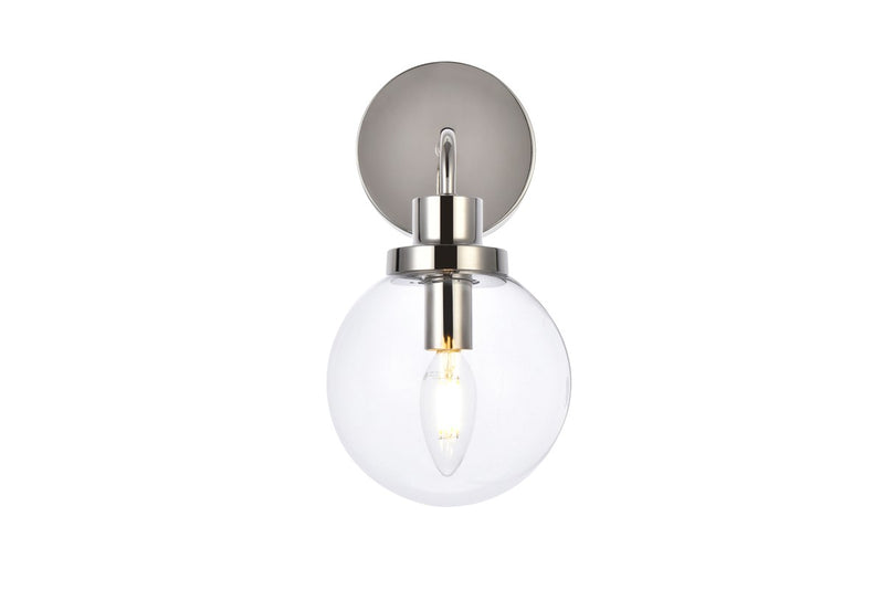 Elegant Lighting LD7031W8PN One Light Bath, Polished Nickel