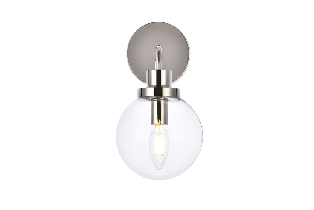Elegant Lighting LD7031W8PN One Light Bath, Polished Nickel