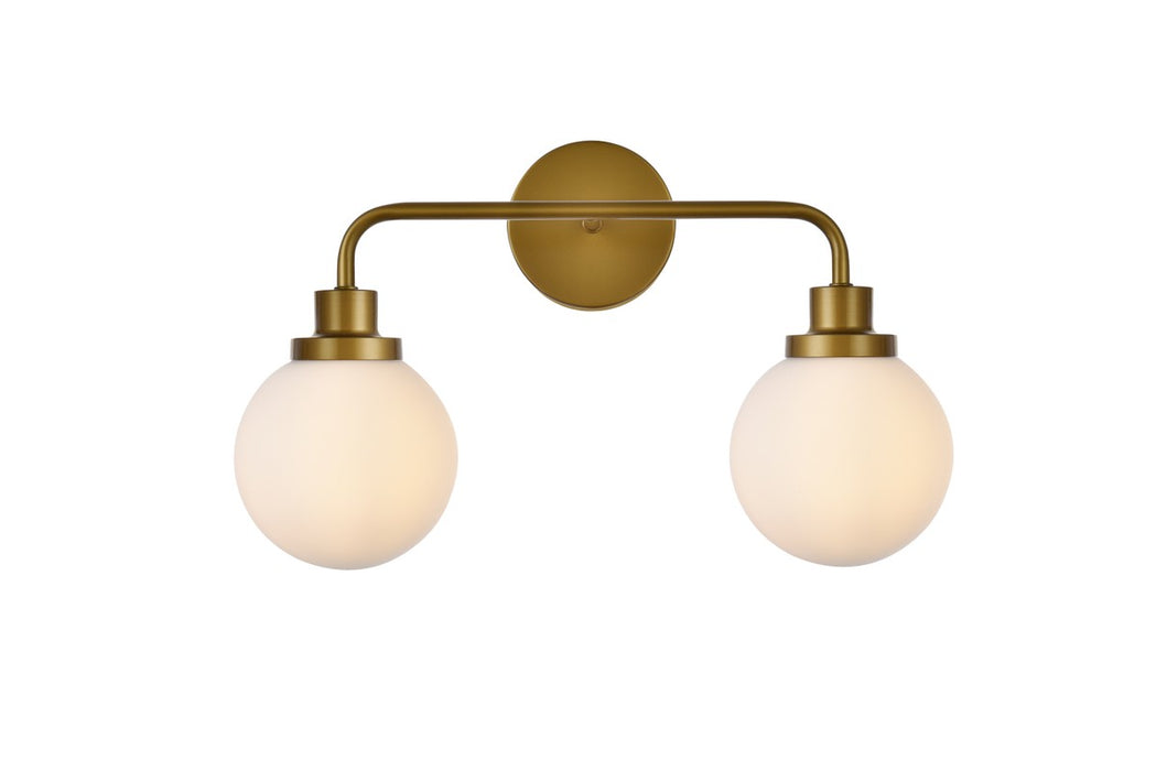 Elegant Lighting LD7032W19BR Two Light Bath, Brass