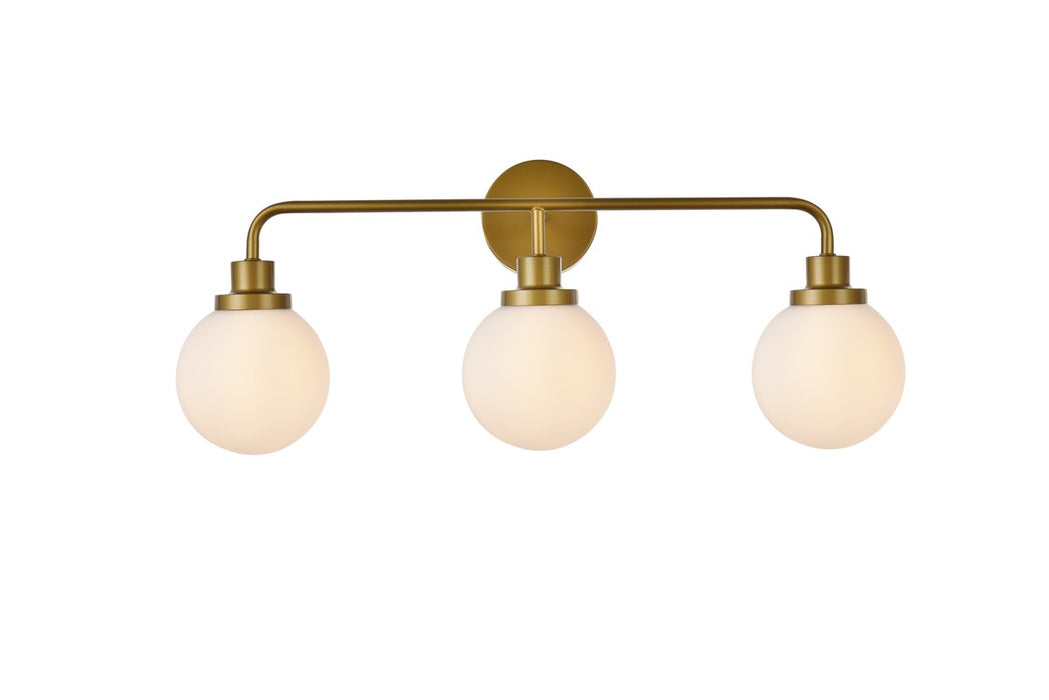 Elegant Lighting LD7034W28BR Three Light Bath, Brass
