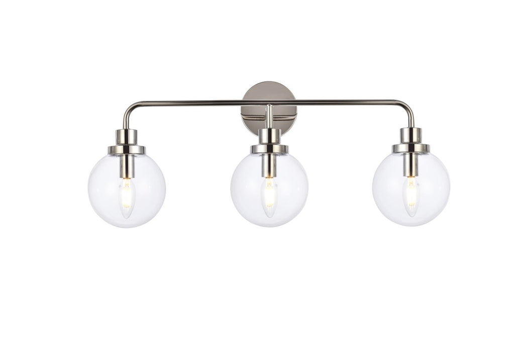 Elegant Lighting LD7035W28PN Three Light Bath, Polished Nickel