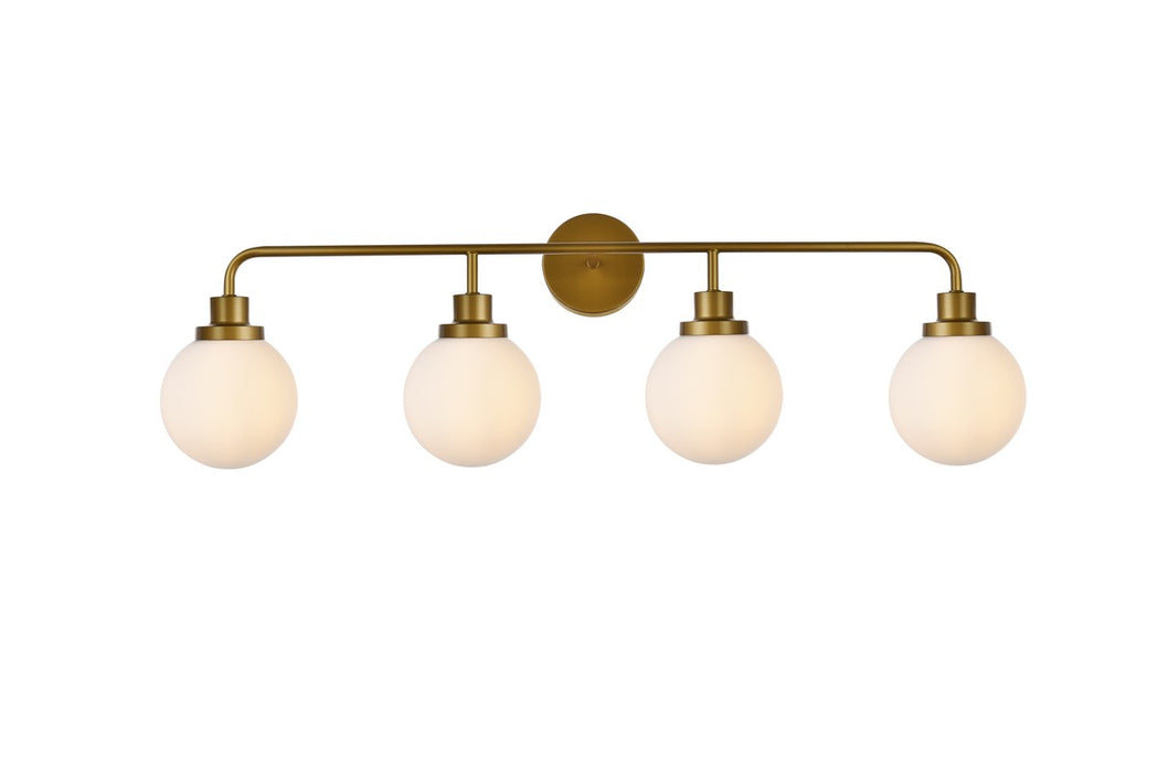 Elegant Lighting LD7036W38BR Four Light Bath, Brass