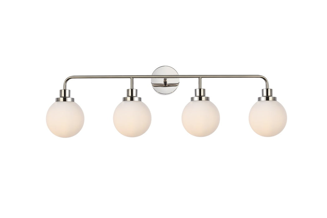 Elegant Lighting LD7036W38PN Four Light Bath, Polished Nickel