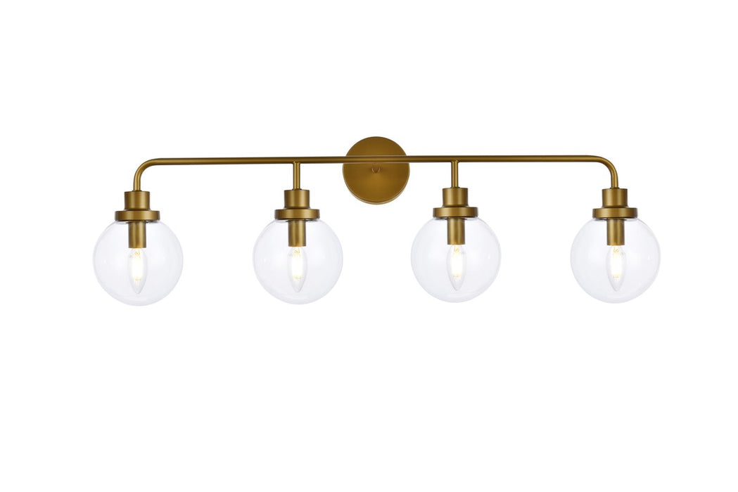 Elegant Lighting LD7037W38BR Four Light Bath, Brass