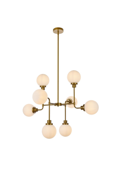 Elegant Lighting LD7038D36BR Eight Light Pendant, Brass