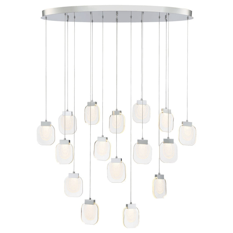 Eurofase 37194-027 LED Chandelier, Chrome