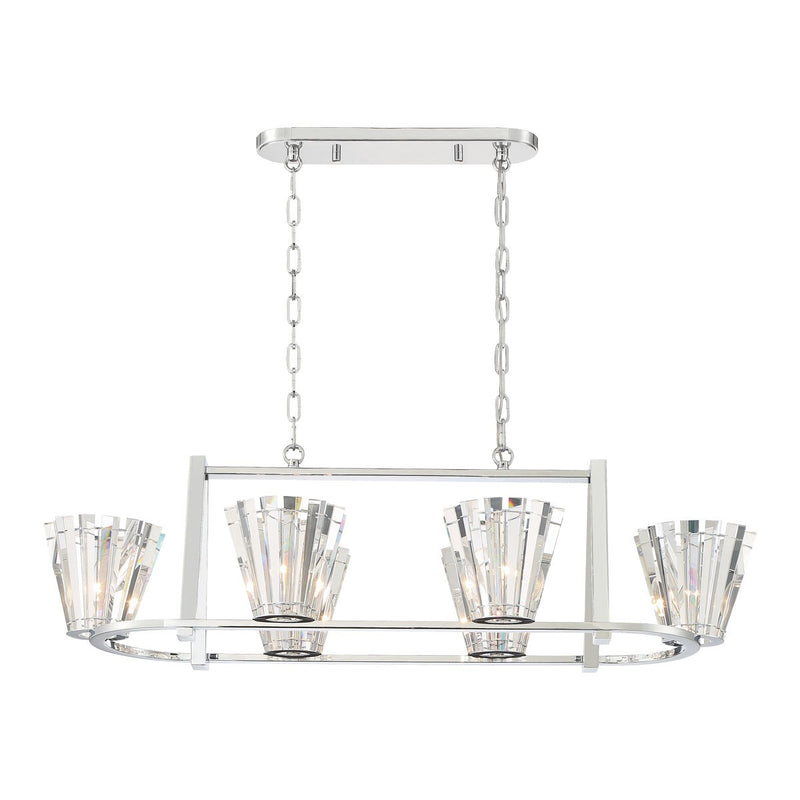 Eurofase 38867-019 Six Light Chandelier, Chrome
