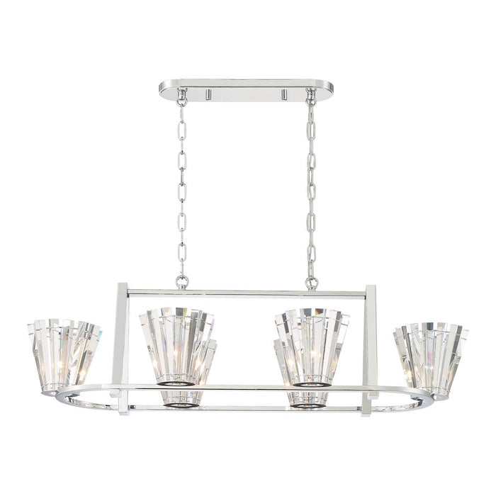 Eurofase 38867-019 Six Light Chandelier, Chrome