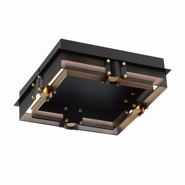 Eurofase 42715-016 LED Outdoor Flushmount, Black/Gold