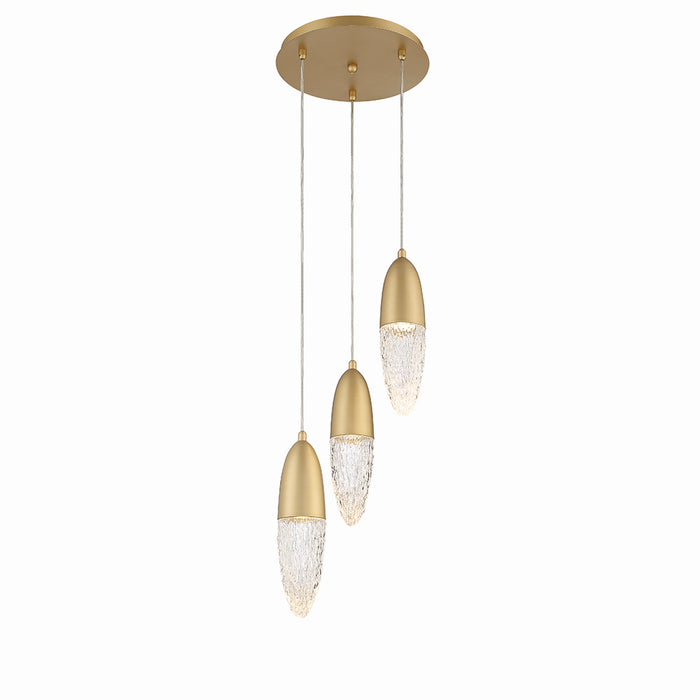 Eurofase 43858-035 Three Light Chandelier, Gold
